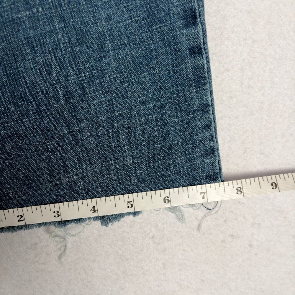 Levi's 505 Straight Jeans Women's W30 L32 Medium Wash Upcycled Embroidered Retro - Picture 6 of 11